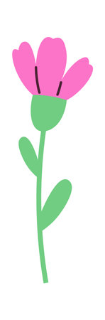 Flower On Stemのイラスト素材
