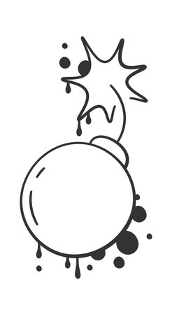 Graffiti Bomb With Burning Wickのイラスト素材