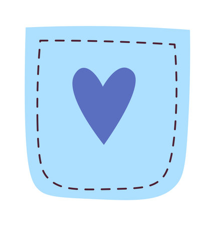 Clothing Pocket With Heartのイラスト素材
