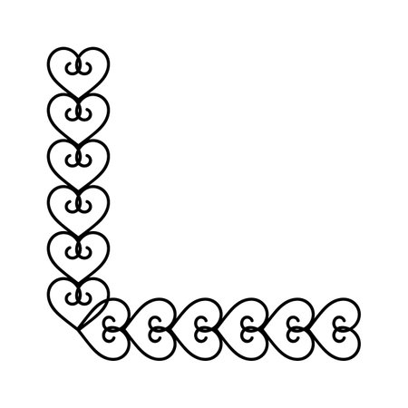 Hearts Corner Frameのイラスト素材