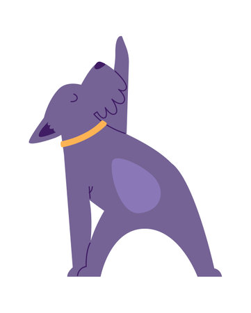 Dog Doing Yogaのイラスト素材