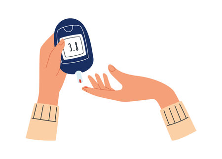 Fasting Blood Sugar Testのイラスト素材