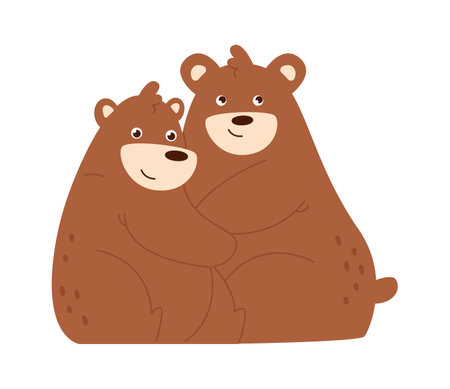 Bear Animal Coupleのイラスト素材