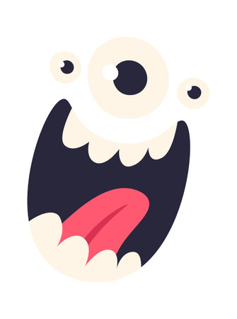 Funny Monsters Faceのイラスト素材