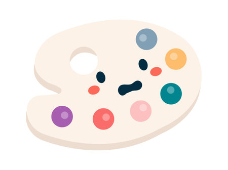 Paints Palette Characterのイラスト素材