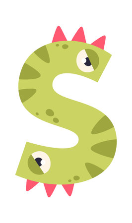 Monster Alphabet S Letterのイラスト素材