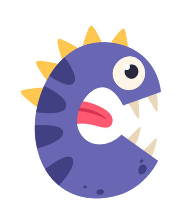 Monster Alphabet C Letterのイラスト素材