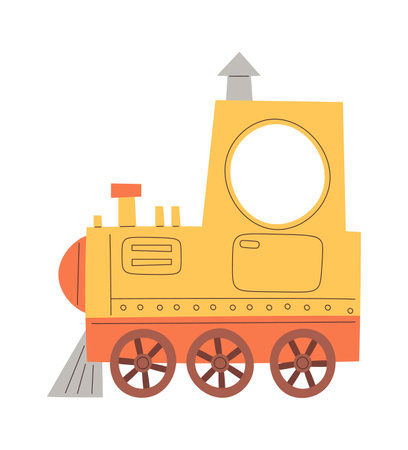 Retro Railroad Trainのイラスト素材