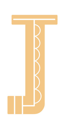 Hand Drawn Alphabet J Letterのイラスト素材