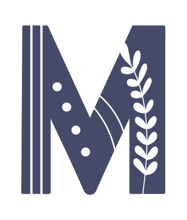 Hand Drawn Alphabet M Letterのイラスト素材