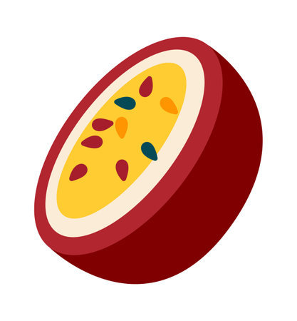 Passion Fruit Sliceのイラスト素材