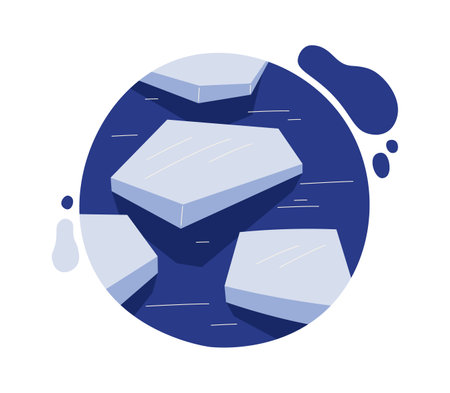 Melting Glaciers Climate Problemのイラスト素材