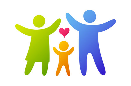 Happy Family Iconのイラスト素材