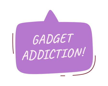 Gadget Addiction Speech Bubbleのイラスト素材