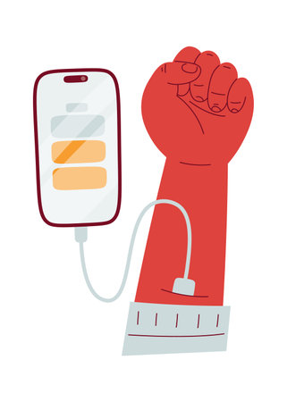 Smartphone Addiction Illustrationのイラスト素材
