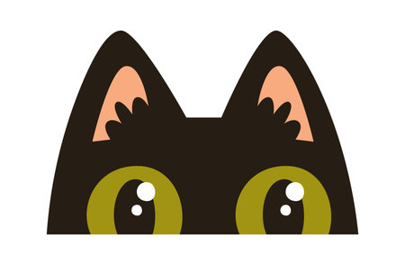 Peeking Cat Petのイラスト素材