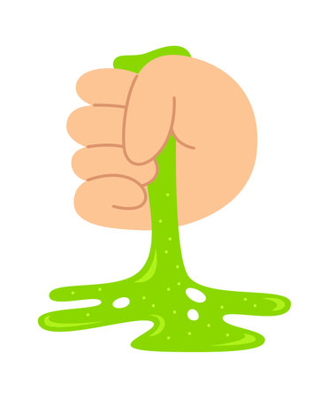 Hand Holding Slimeのイラスト素材