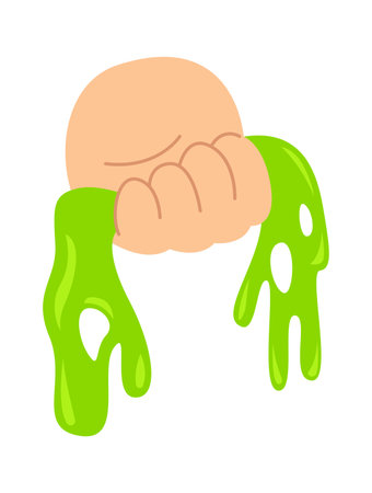 Hand Holding Slimeのイラスト素材