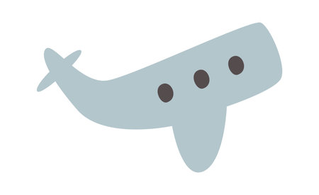 Cartoon Aircraft Iconのイラスト素材