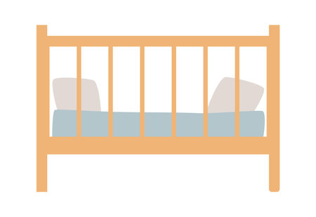 Baby Wooden Cribのイラスト素材
