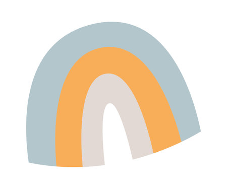 Cartoon Rainbow Iconのイラスト素材