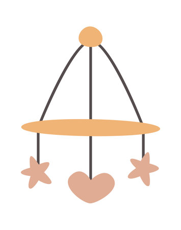 Baby Crib Mobileのイラスト素材