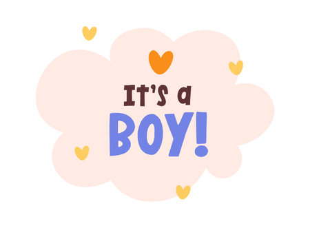 Its A Boy Speech Cloudのイラスト素材