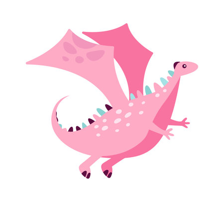 Cartoon Flying Dragonのイラスト素材