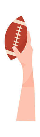 Hand Holding Pigskinのイラスト素材