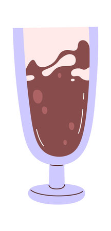 Glass With Chocolate Cocktailのイラスト素材