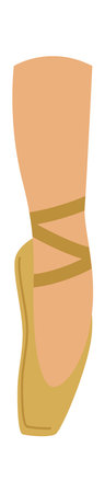 Leg In Pointe Shoesのイラスト素材