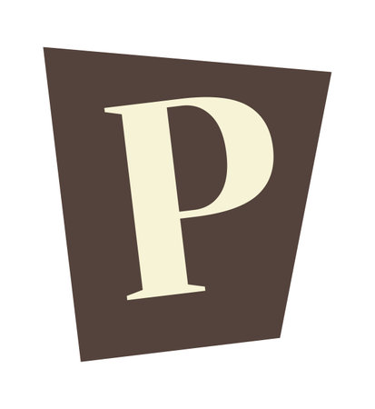 Anonymous Clippings Font P Letterのイラスト素材