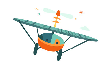 Cartoon Airplane Flyingのイラスト素材
