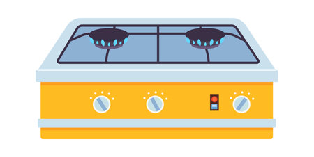 Gas Cooktop Applianceのイラスト素材