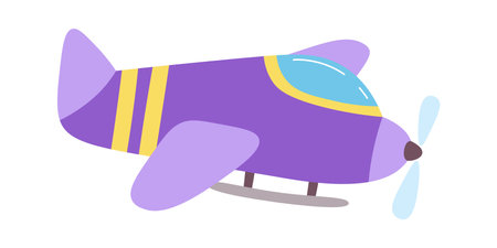 Cartoon Airplane Vehicleのイラスト素材