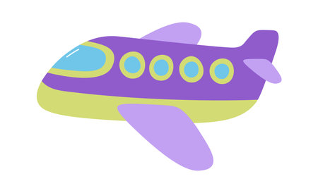 Cartoon Airplane Vehicleのイラスト素材