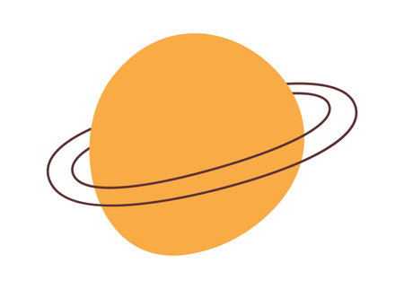 Hand Drawn Ring Planetのイラスト素材