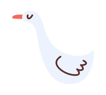 Cartoon Goose Birdのイラスト素材