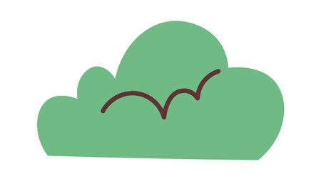 Cartoon Bush Plantのイラスト素材