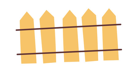 Cartoon Wooden Fenceのイラスト素材
