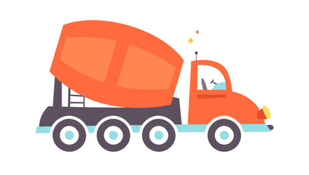 Concrete Mixer Truckのイラスト素材