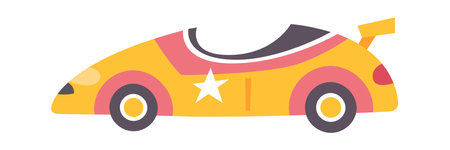 Retro Racing Carのイラスト素材