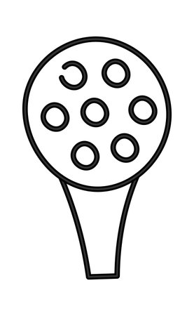 Golf Ball On Standのイラスト素材