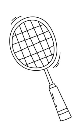 Tennis Racket Linearのイラスト素材