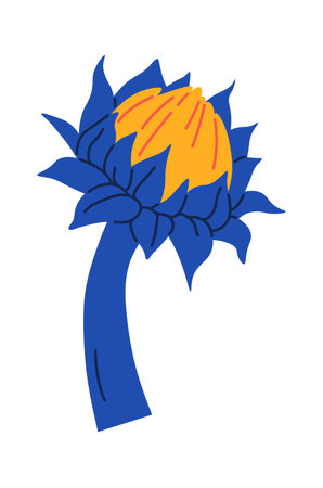 Sunflower Bud Iconのイラスト素材