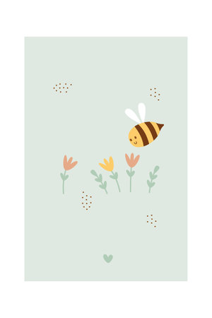 Childish Floral Backgroundのイラスト素材