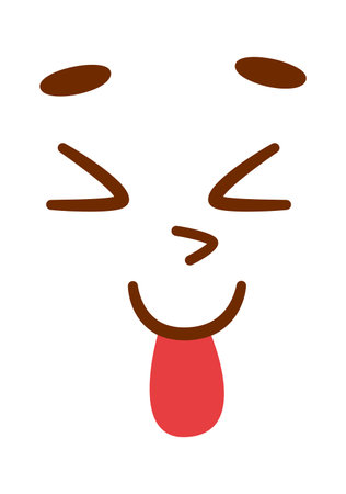 Character Face Showing Tongueのイラスト素材