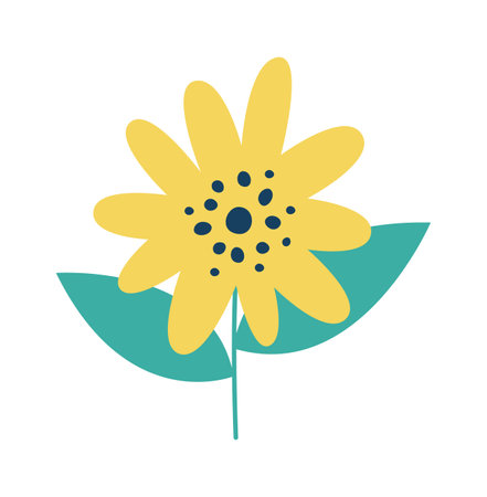 Flower With Leavesのイラスト素材