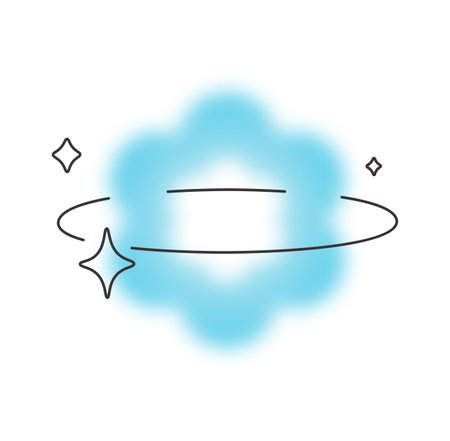 Blurred Flower Shape With Linesのイラスト素材