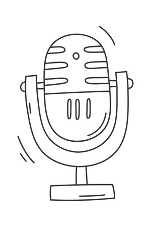 Microphone Retro Gadgetのイラスト素材
